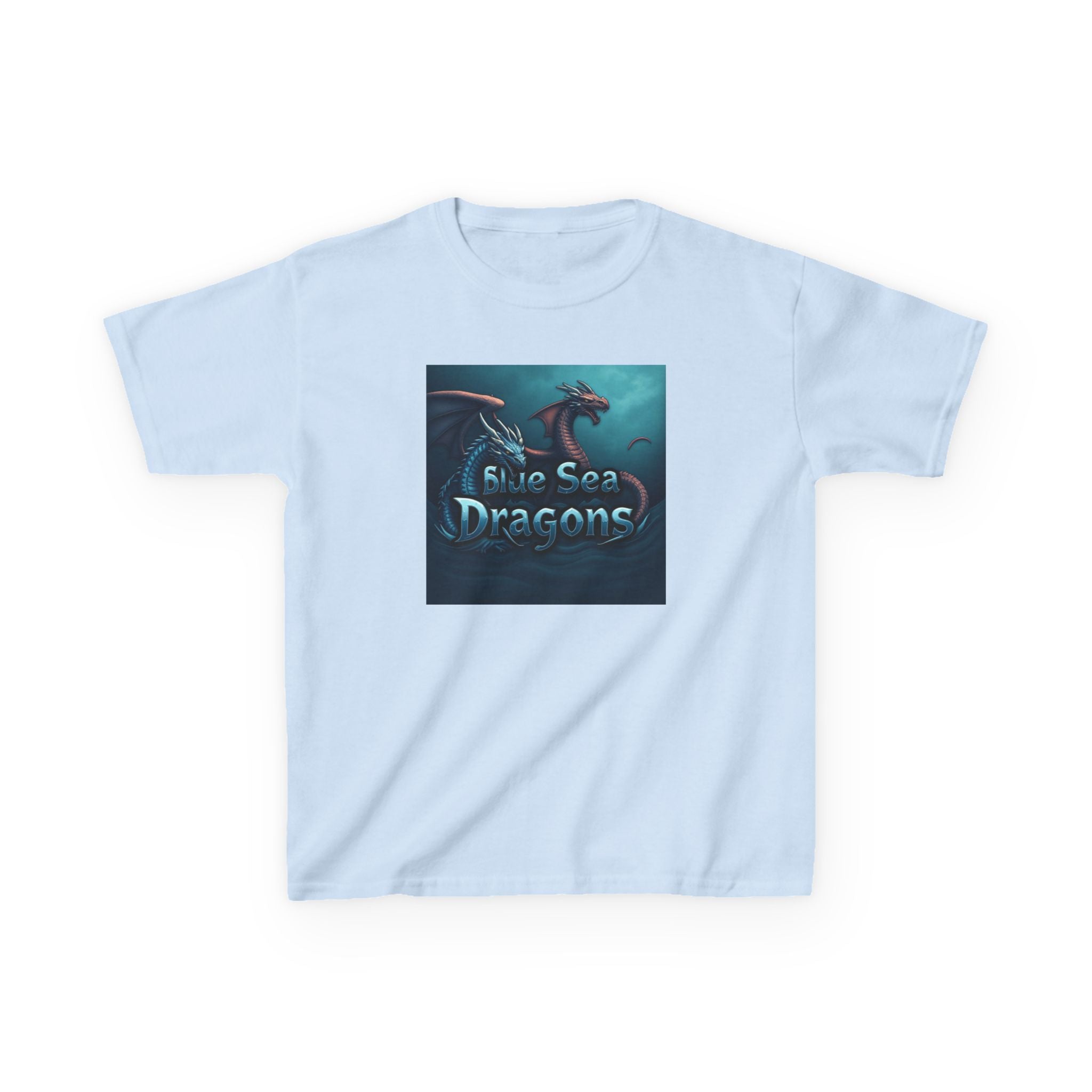 Blue Sea Dragons Big Kids Tee — Ocean Animals Graphic Shirt
