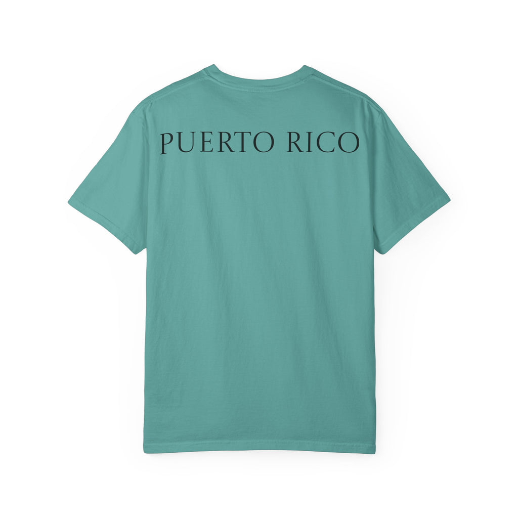 Boricua Vibes Beach T-Shirt — Puerto Rico Sunset Chair Graphic Tee