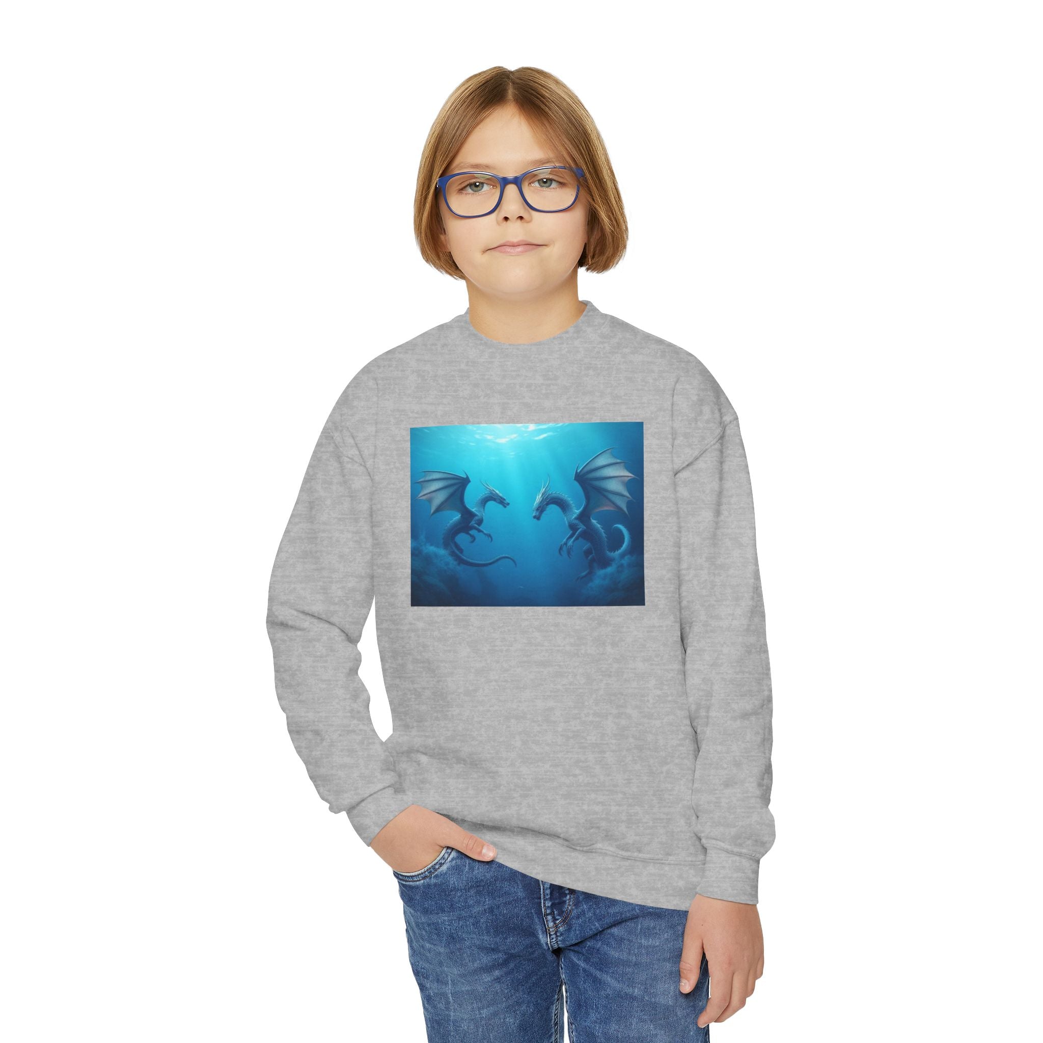 Blue Sea Dragons Adventure Crewneck Sweatshirt