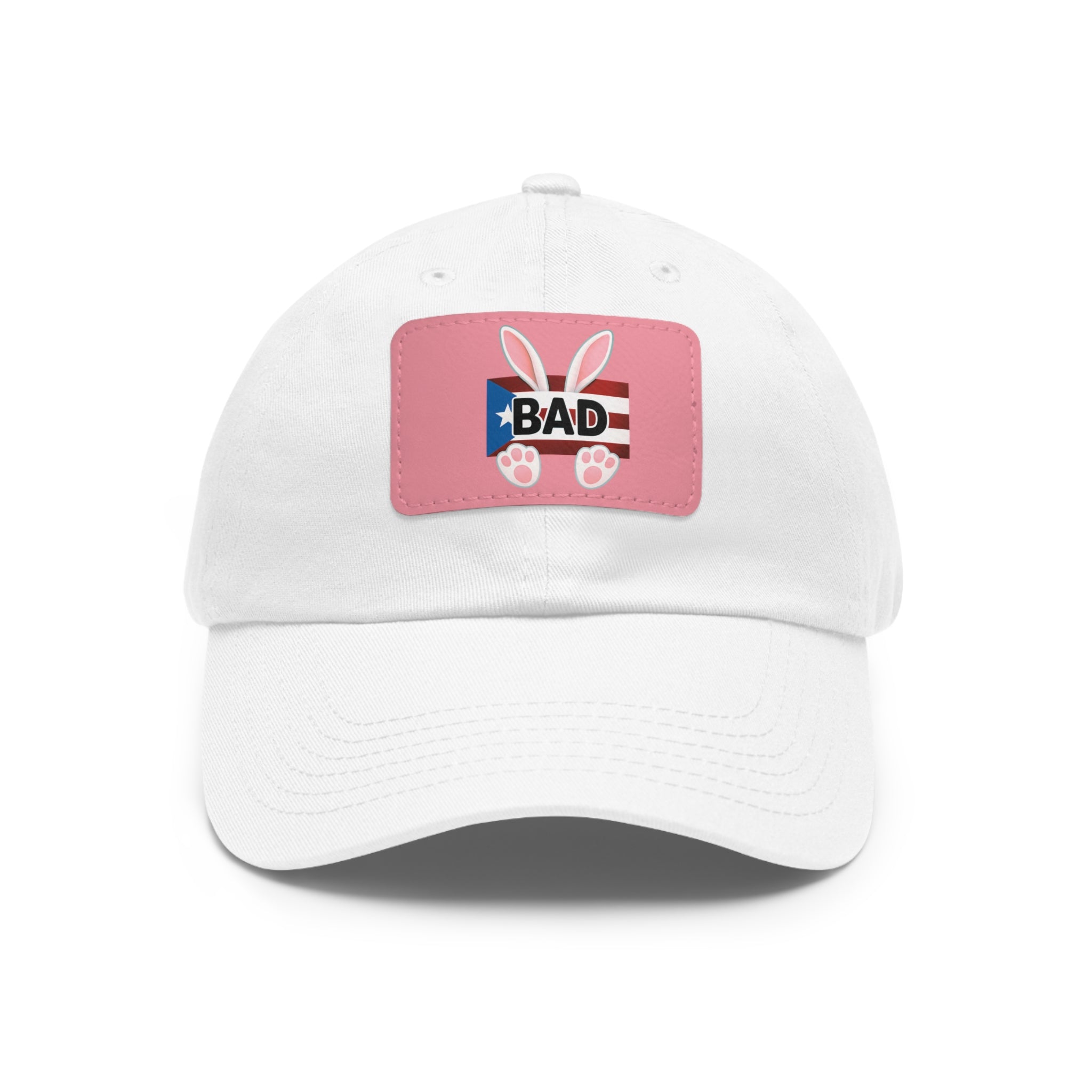 Dad Hat — "Puerto Rico Bunny" Leather Patch Baseball Cap