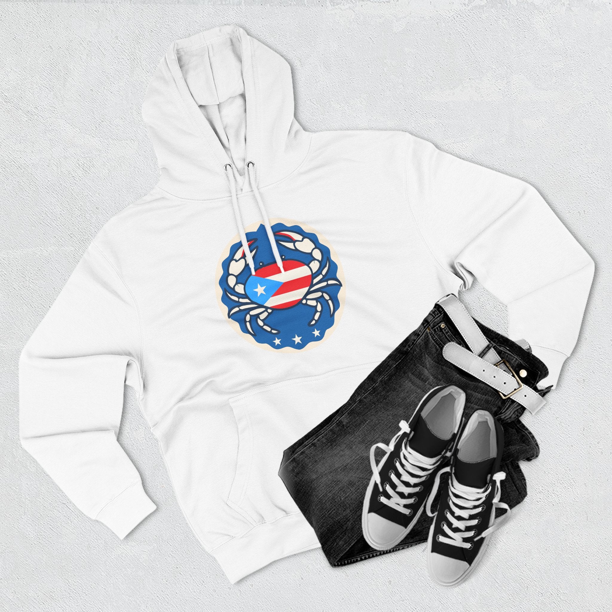 Puerto Rico Crab Hoodie / Cangrejo Sweatshirt, Island Sweatshirt