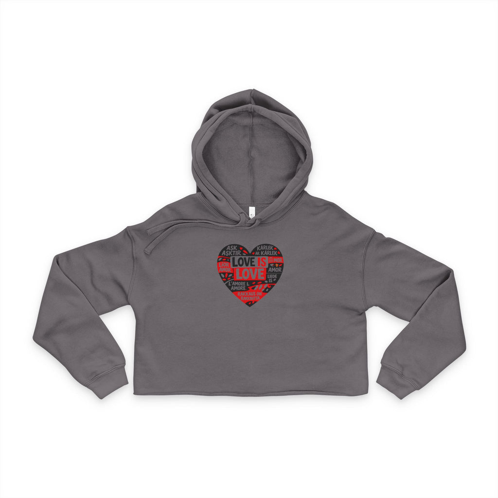 Cropped Hoodie — Heart Flag Design (Love Across Nations)