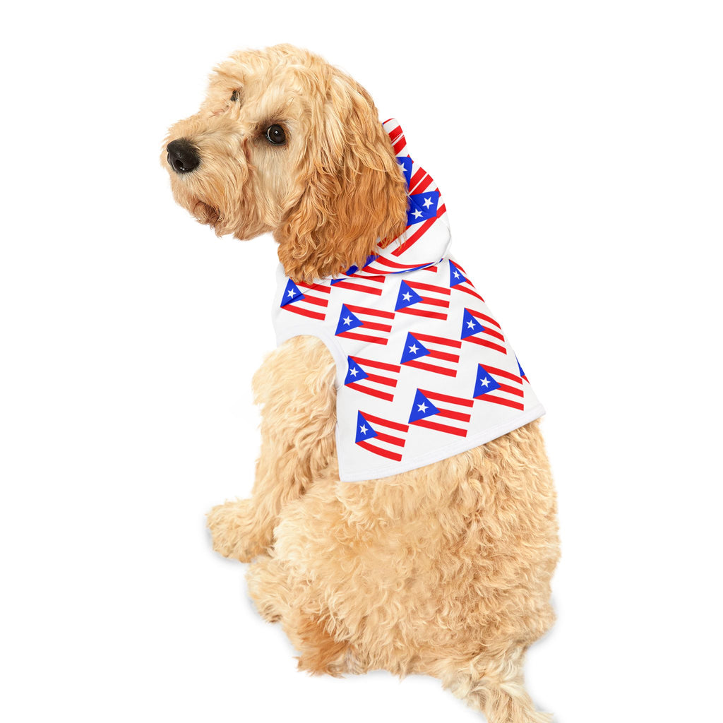 Puerto Rico Flag Pet Hoodie — Patriotic Dog & Cat Hoodie for Puerto Rican Pride