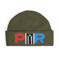 Puerto Rico Resistencia Flag Cuff Beanie — Embroidered Boricua Pride Knit Hat