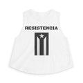 Puerto Rico Flag Crop Top — Black Vintage Resistencia Tank