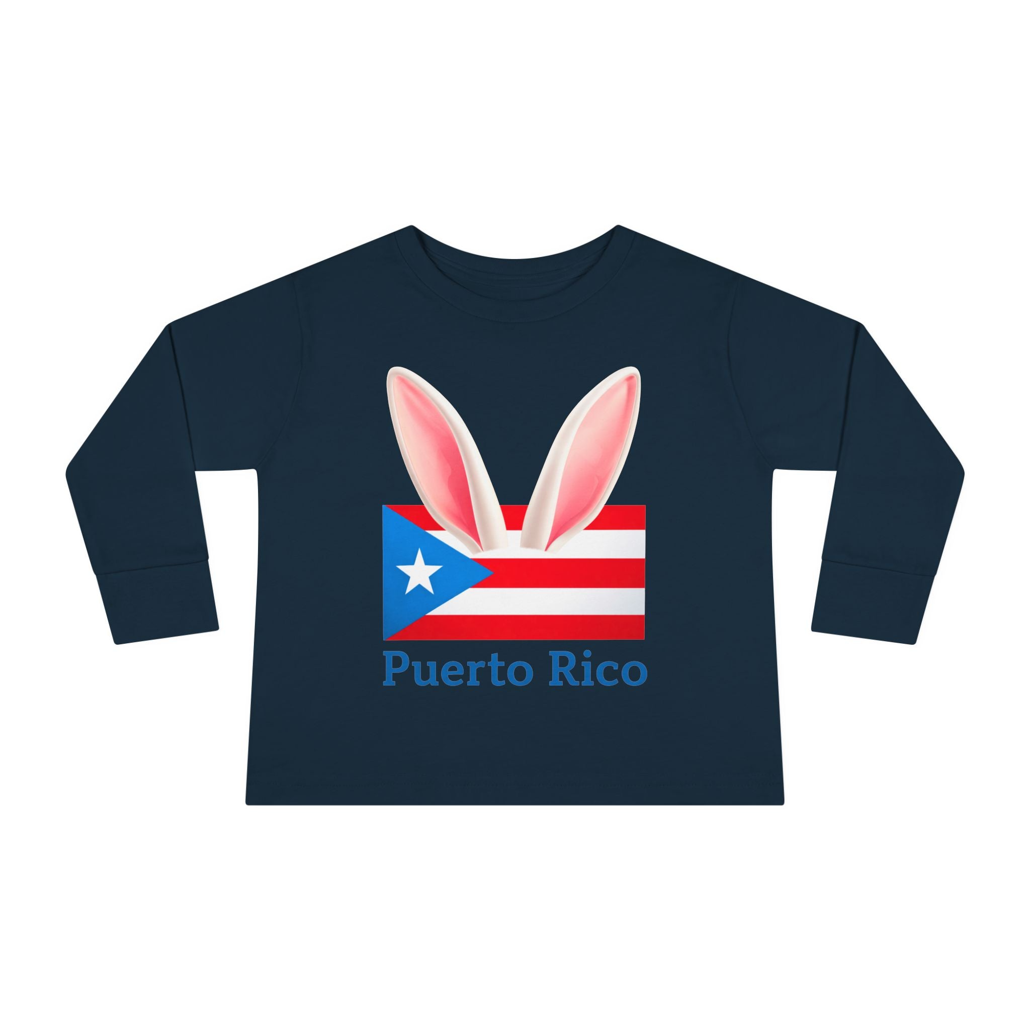 Puerto Rico Bunny Ears Toddler Long Sleeve Tee