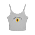 Verano Eterno Puerto Rico Women's Strap Crop Sunflower — Women’s Spaghetti Strap Crop