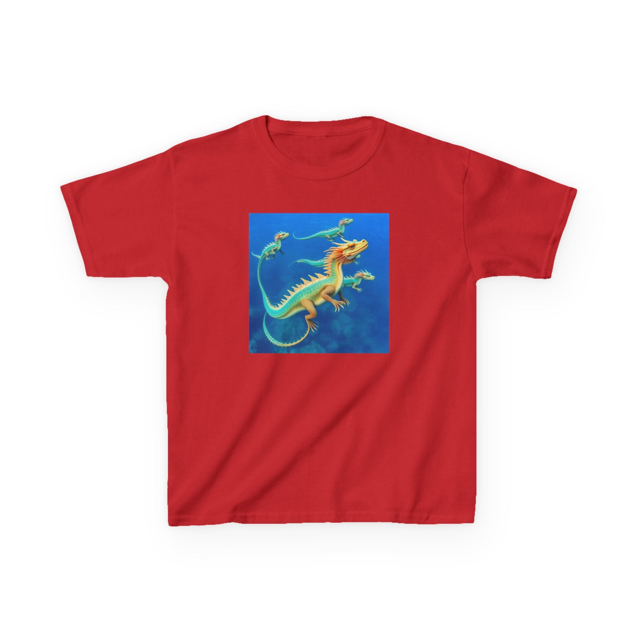 Blue Sea Dragons T‑Shirt — Colorful Ocean Graphic Tee