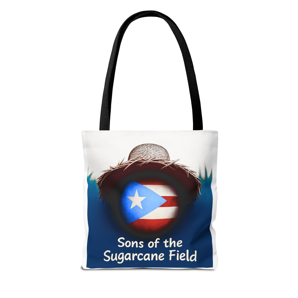 Sons of the Sugarcane Field Tote Bag — Puerto Rican Pride Straw Hat Design