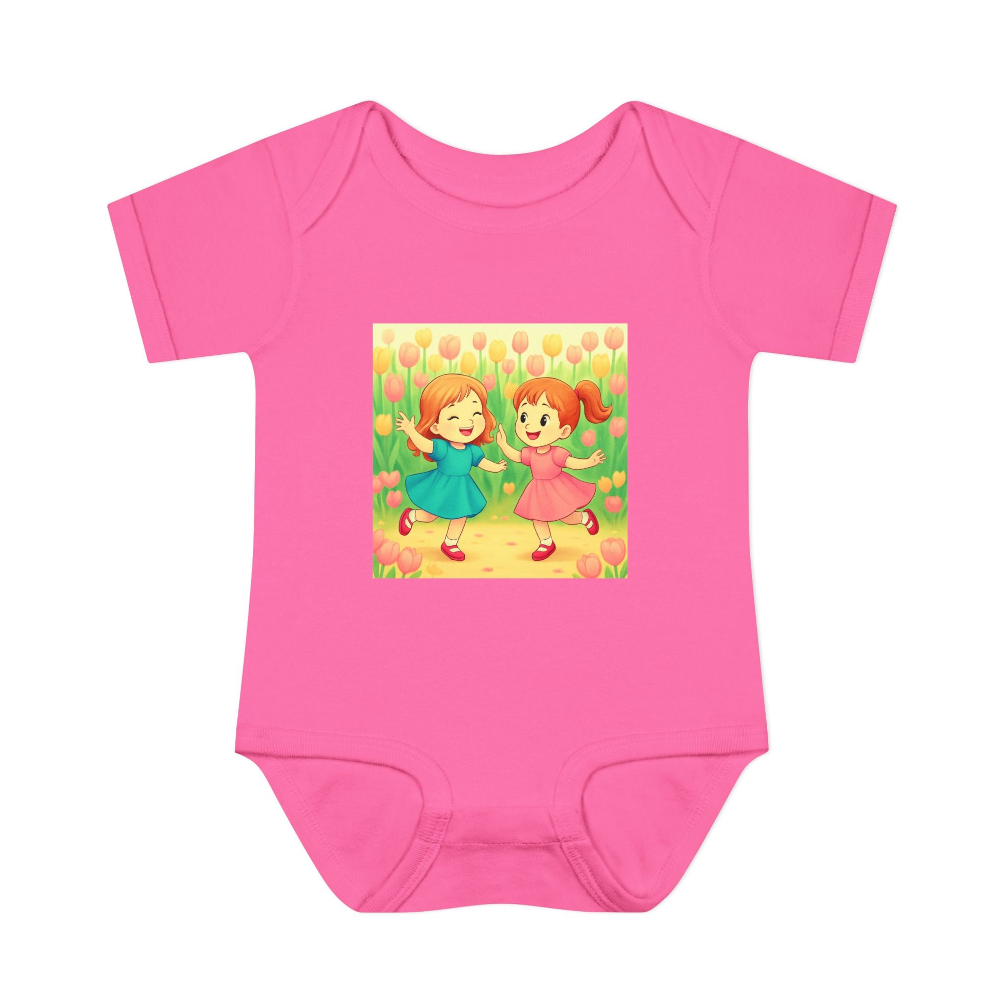 Baby Bodysuit — Spring Tulips Flowers