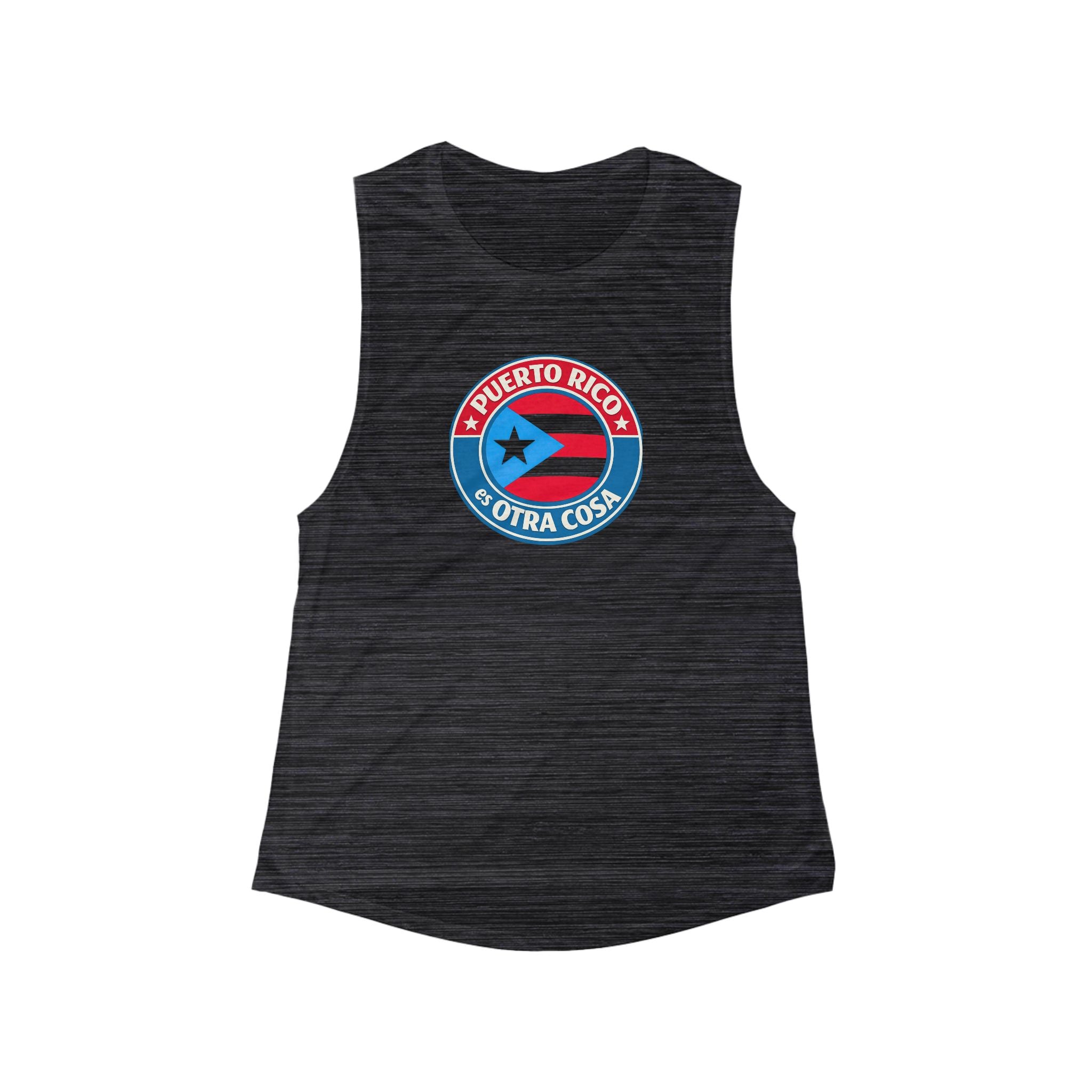Patriotic Women's Flow Tank Top — Puerto Rico es Otra Cosa Graphic