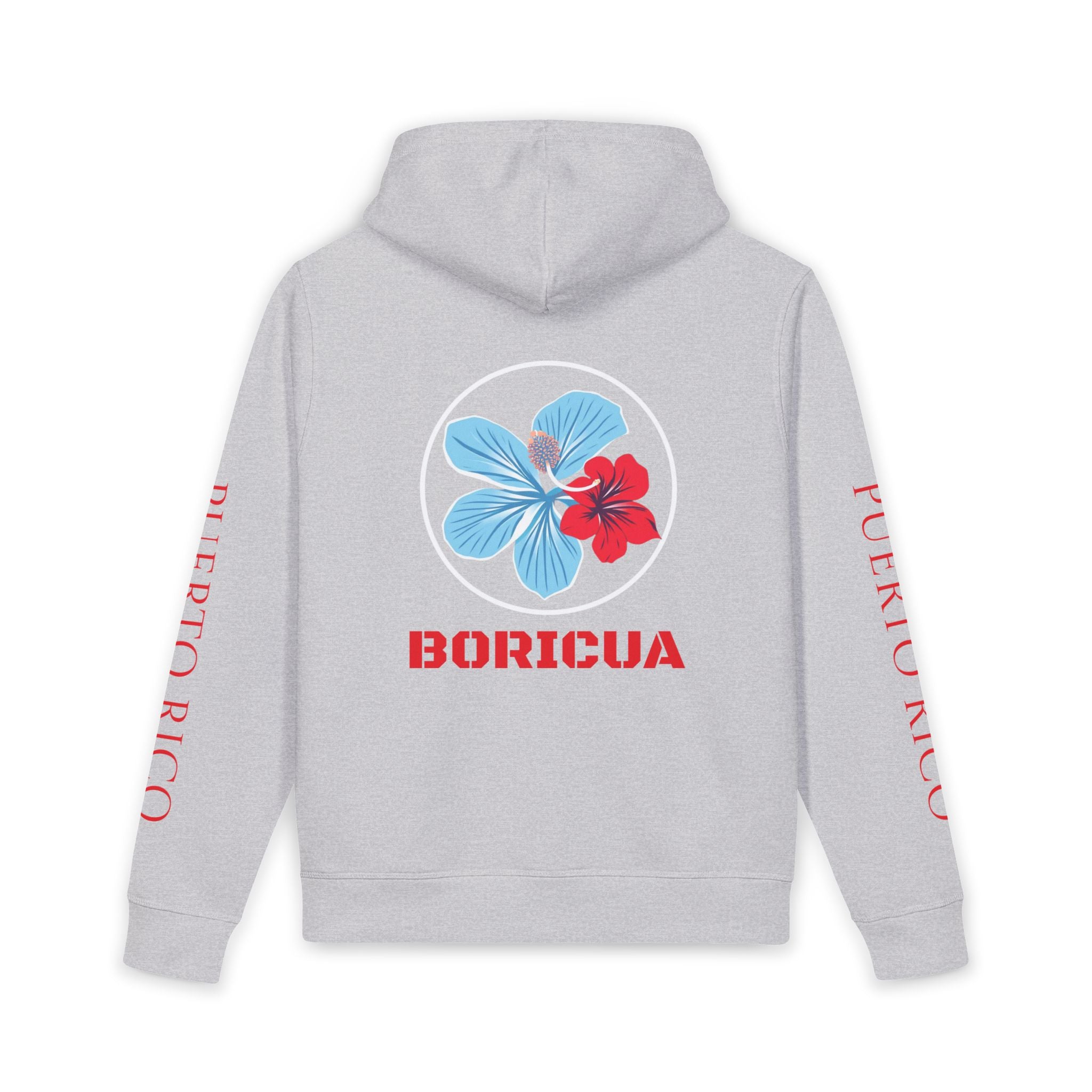 "Azure" Blue and Red Tropical Island Design - Sweatshirt - 80% organic ring-spun combed cotton, 20% recycled polyester