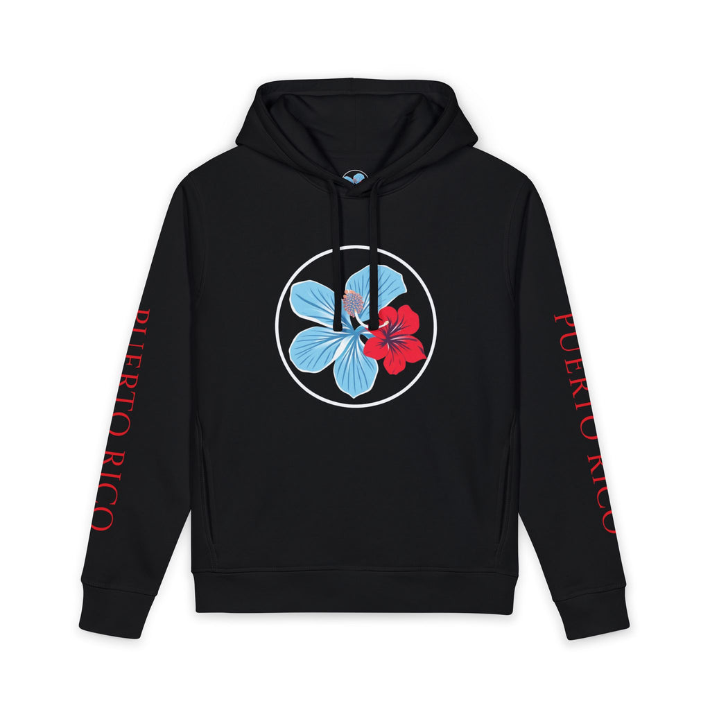 "Azure" Blue and Red Tropical Island Design - Sweatshirt - 80% organic ring-spun combed cotton, 20% recycled polyester