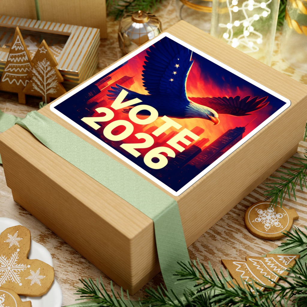 Vote 2026 Eagle Sticker — Patriotic Kiss-Cut Political Campaign Decal