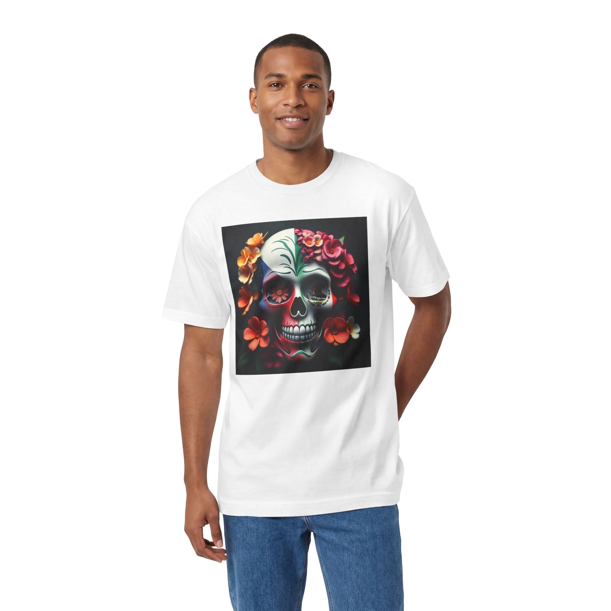 Floral Mexican / Puerto Rican Flag Design