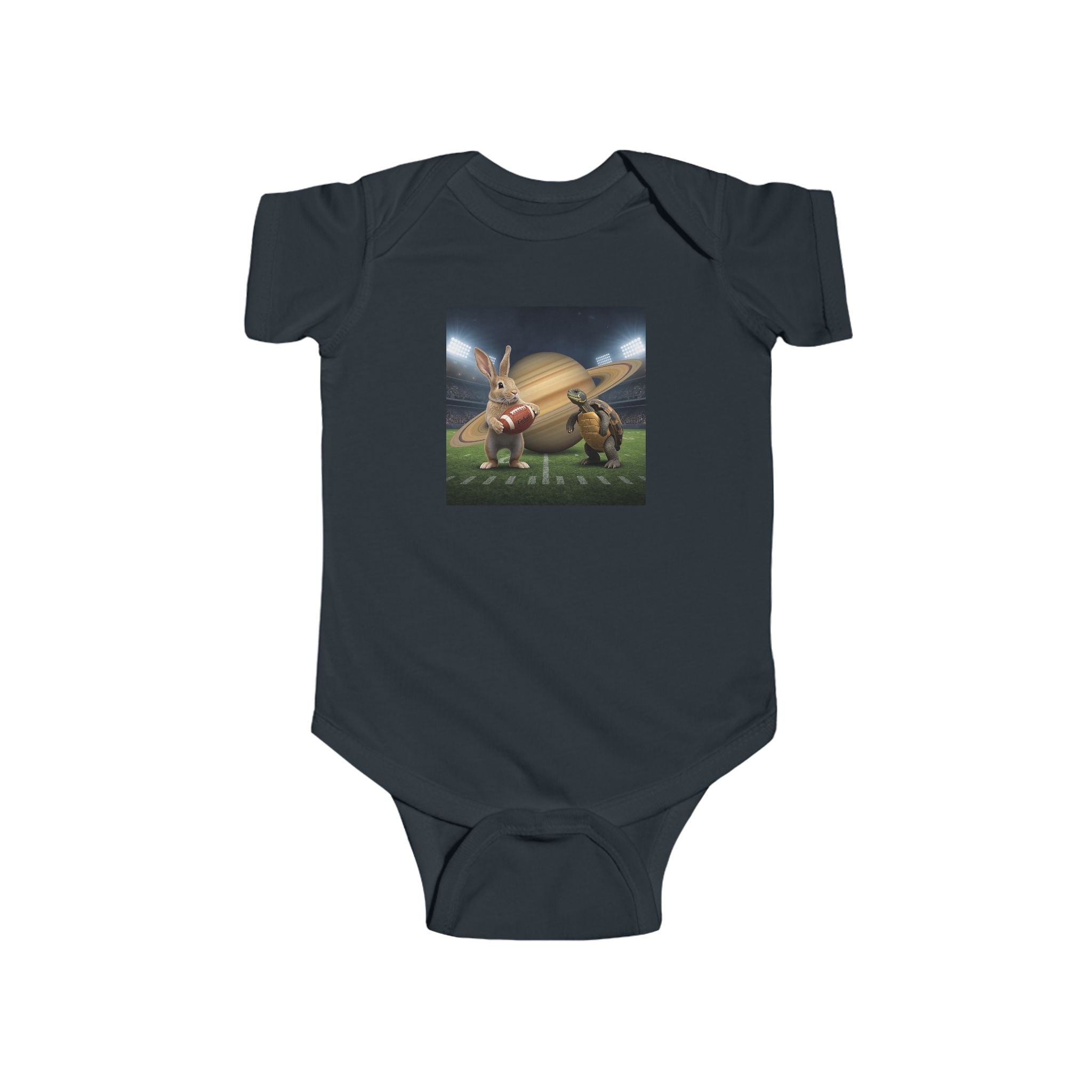 Baby Bodysuit — Cute Bunny & Turtle Playful Graphic