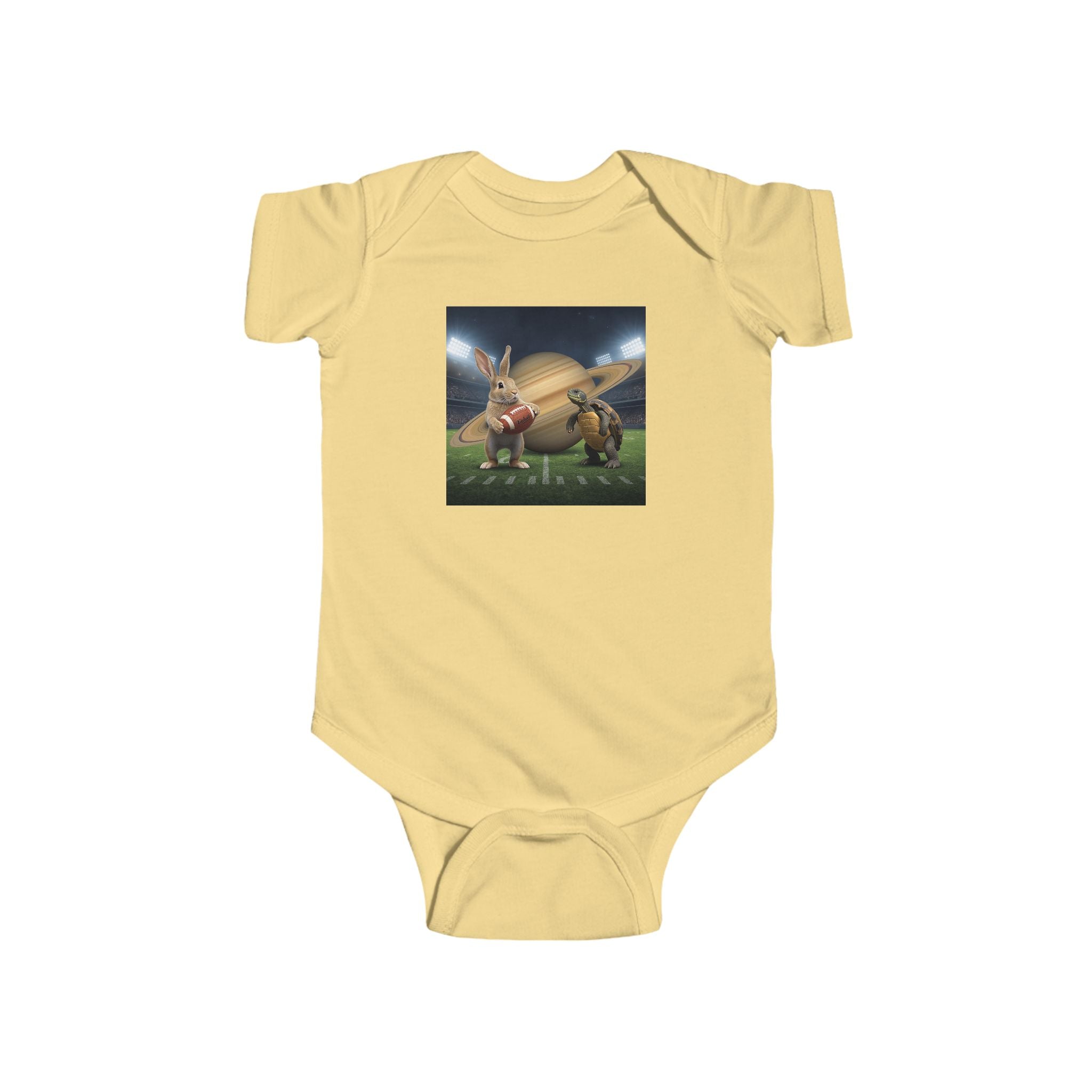 Baby Bodysuit — Cute Bunny & Turtle Playful Graphic