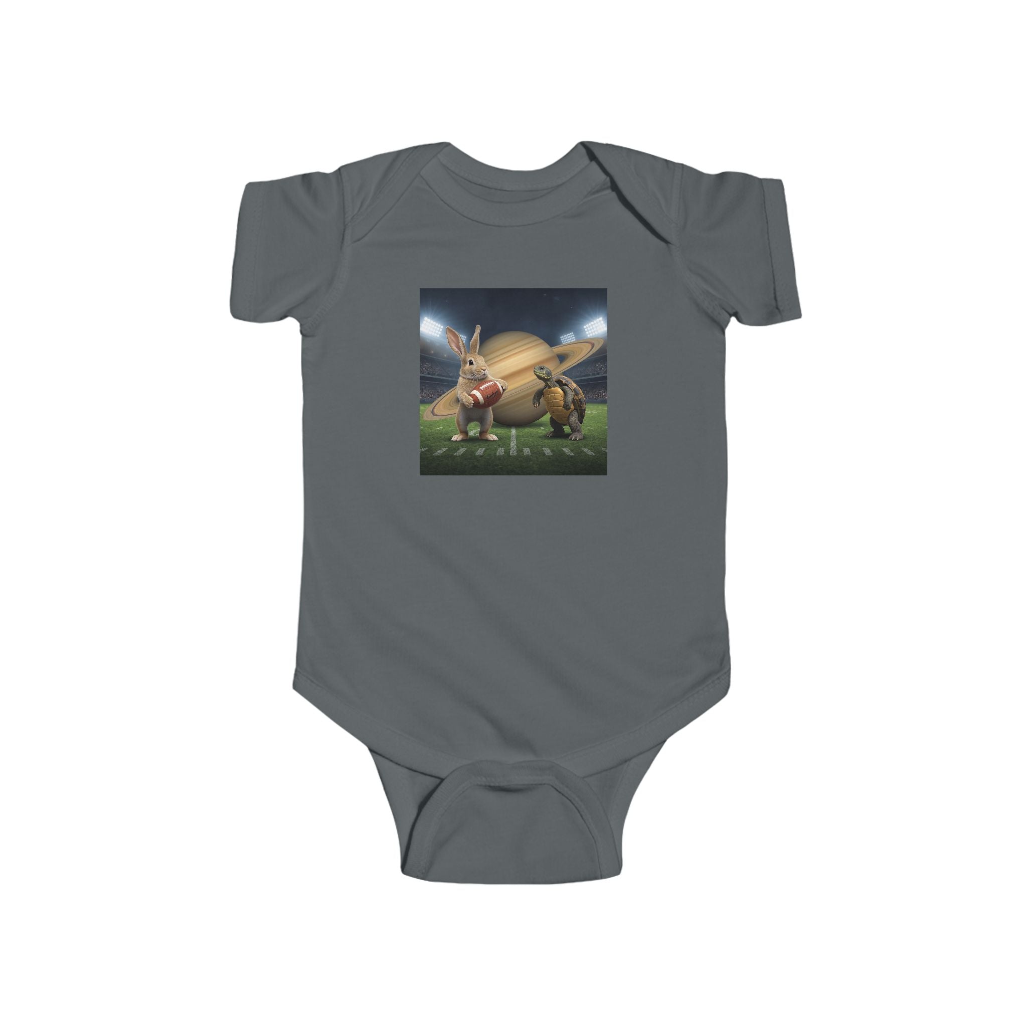Baby Bodysuit — Cute Bunny & Turtle Playful Graphic