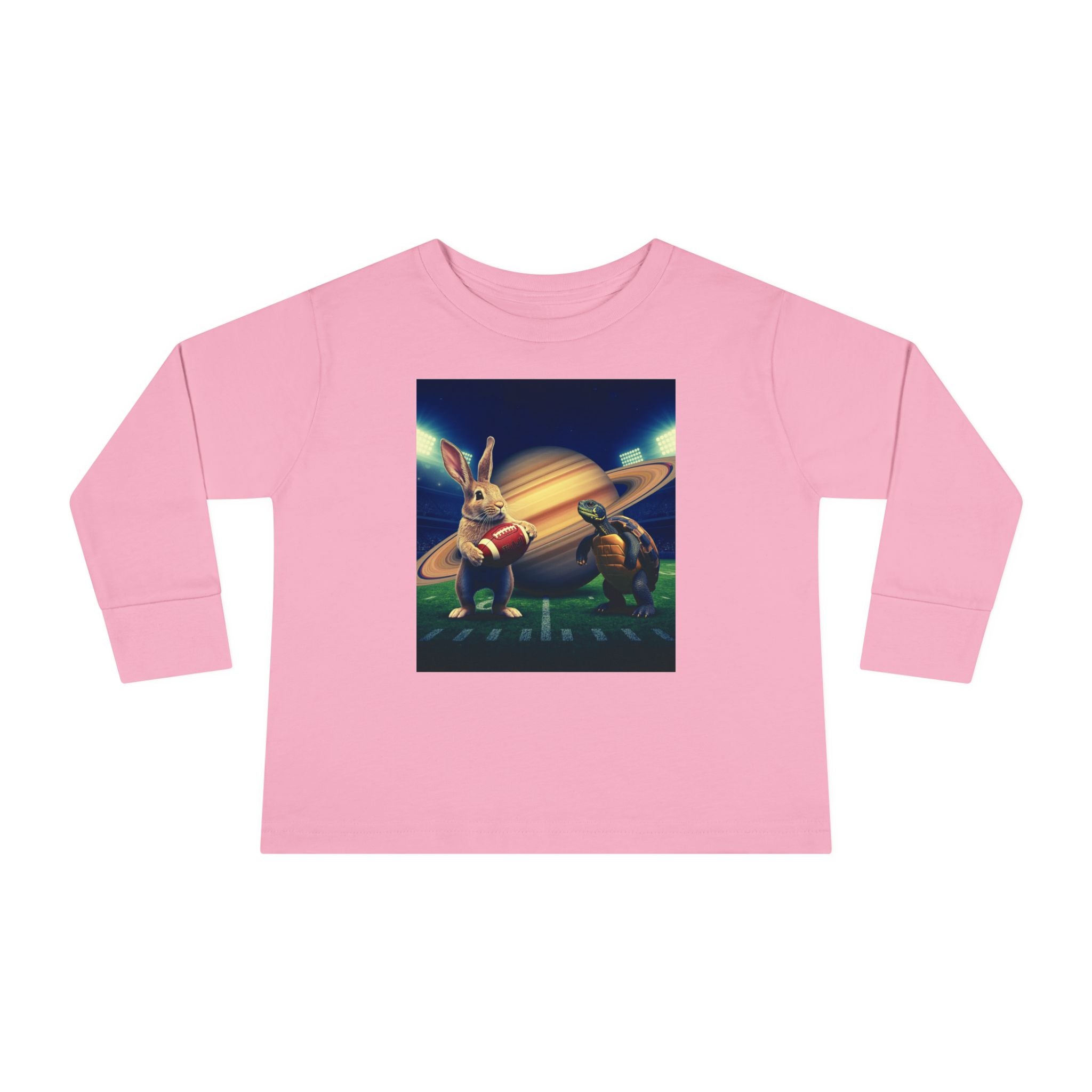 Toddler Long Sleeve Tee — Saturno Football Bunny Space Print