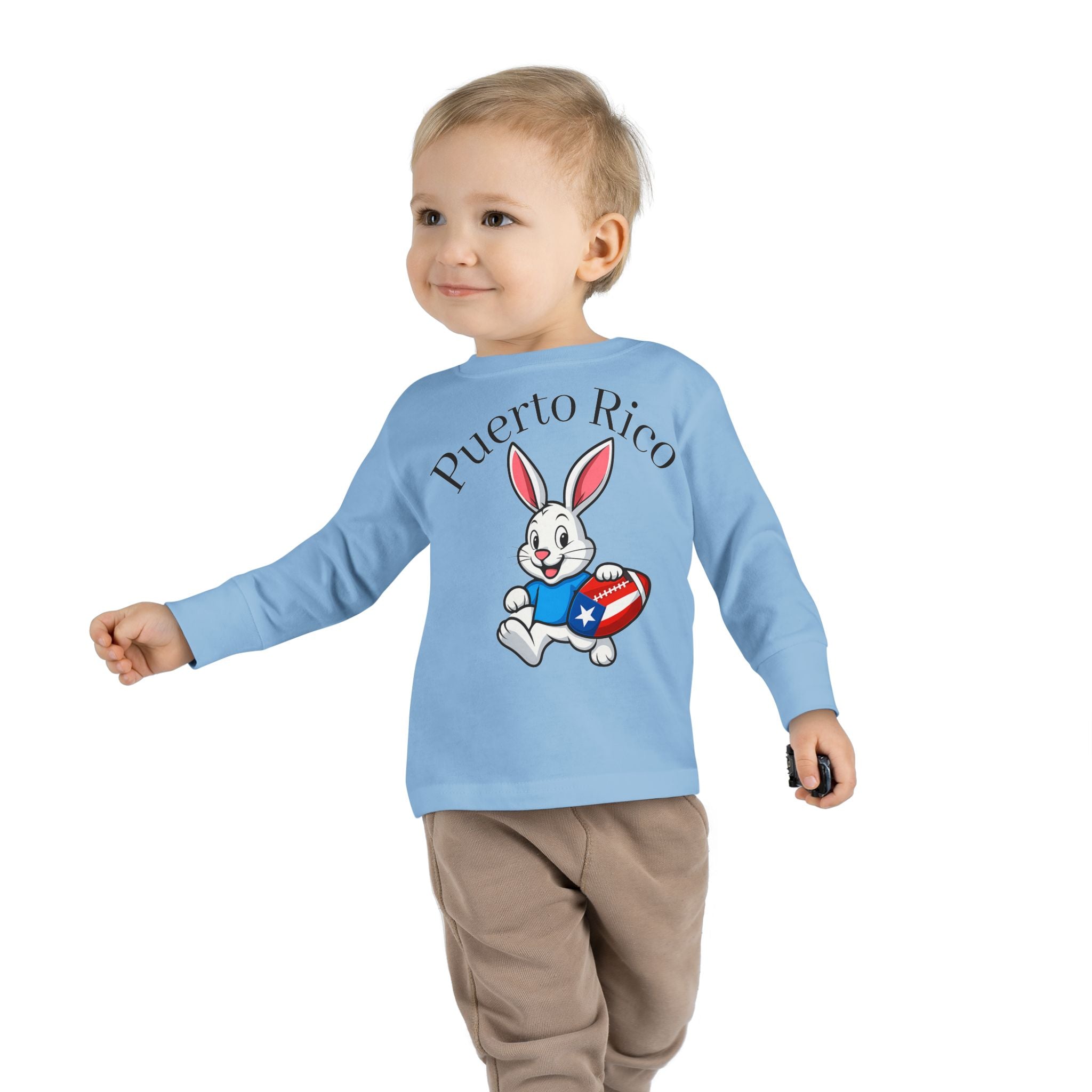 Benito Bowl Cartoon Toddler Long Sleeve Tee | USA Stars Stripes