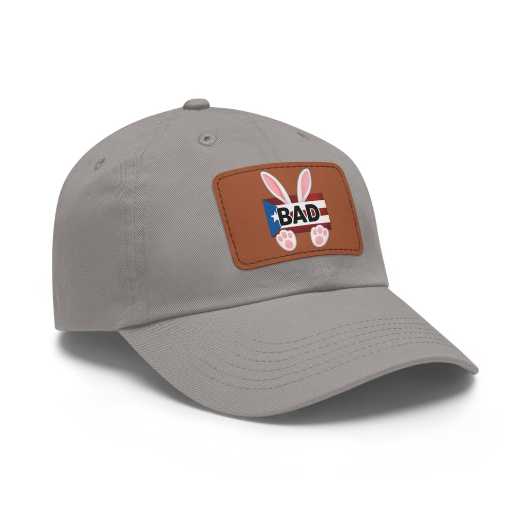 Dad Hat — "Puerto Rico Bunny" Leather Patch Baseball Cap