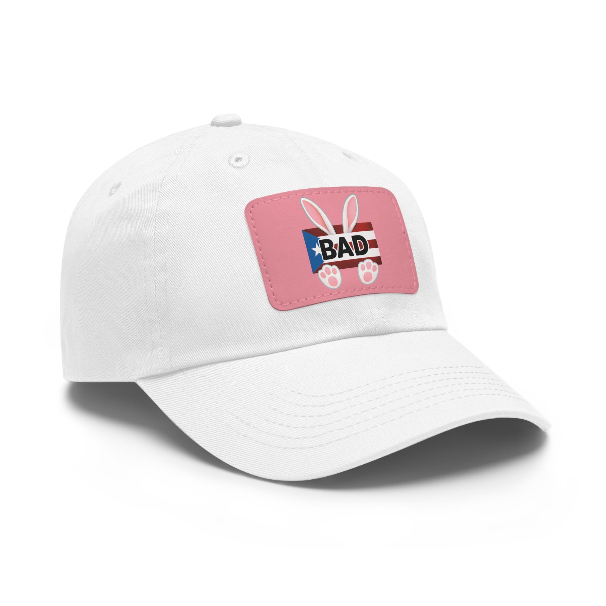 Dad Hat — "Puerto Rico Bunny" Leather Patch Baseball Cap