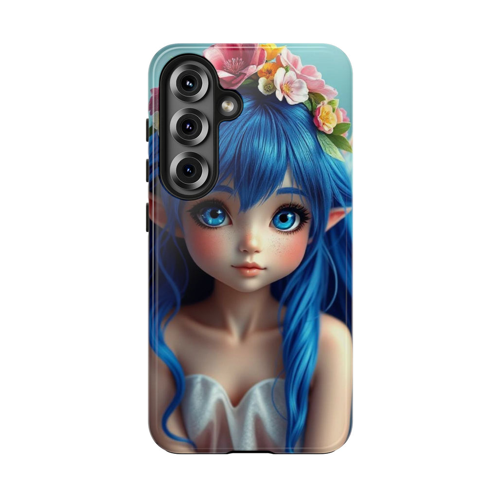 Phone Case — Elf Girl with Floral Style Tough Protective Case