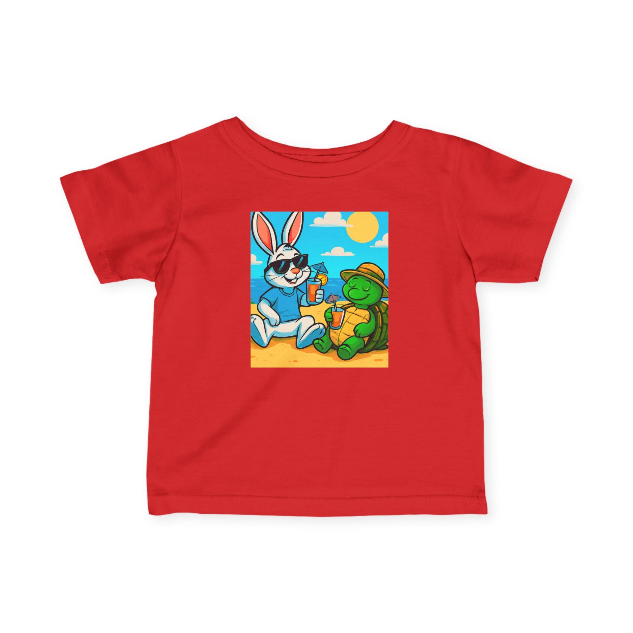 Infant Tee — Beach Bunny & Turtle Friends Graphic