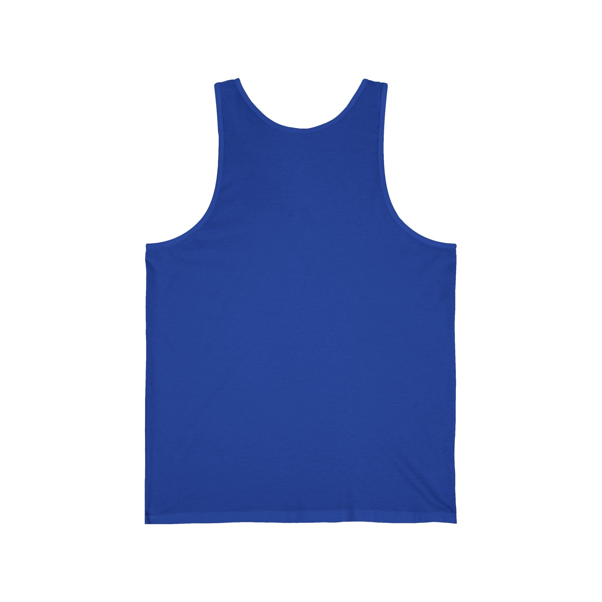Blue Floral Square Tank Top — Minimal Violet Blossom Design