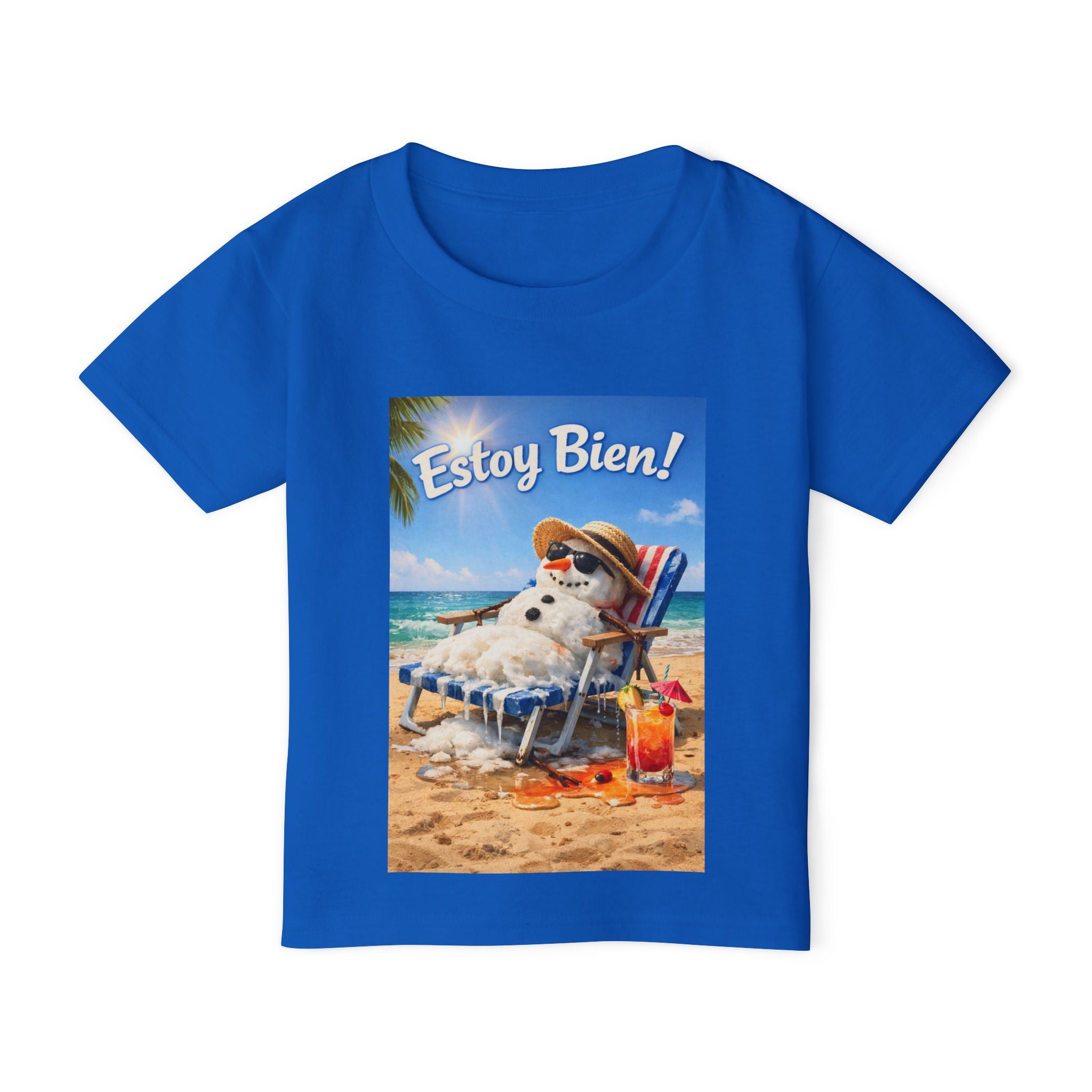 "I'm Fine" Melting Snowman Toddler T-Shirt — 'Estoy Bien" Spanish Tee