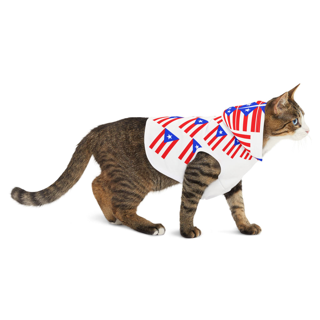 Puerto Rico Flag Pet Hoodie — Patriotic Dog & Cat Hoodie for Puerto Rican Pride