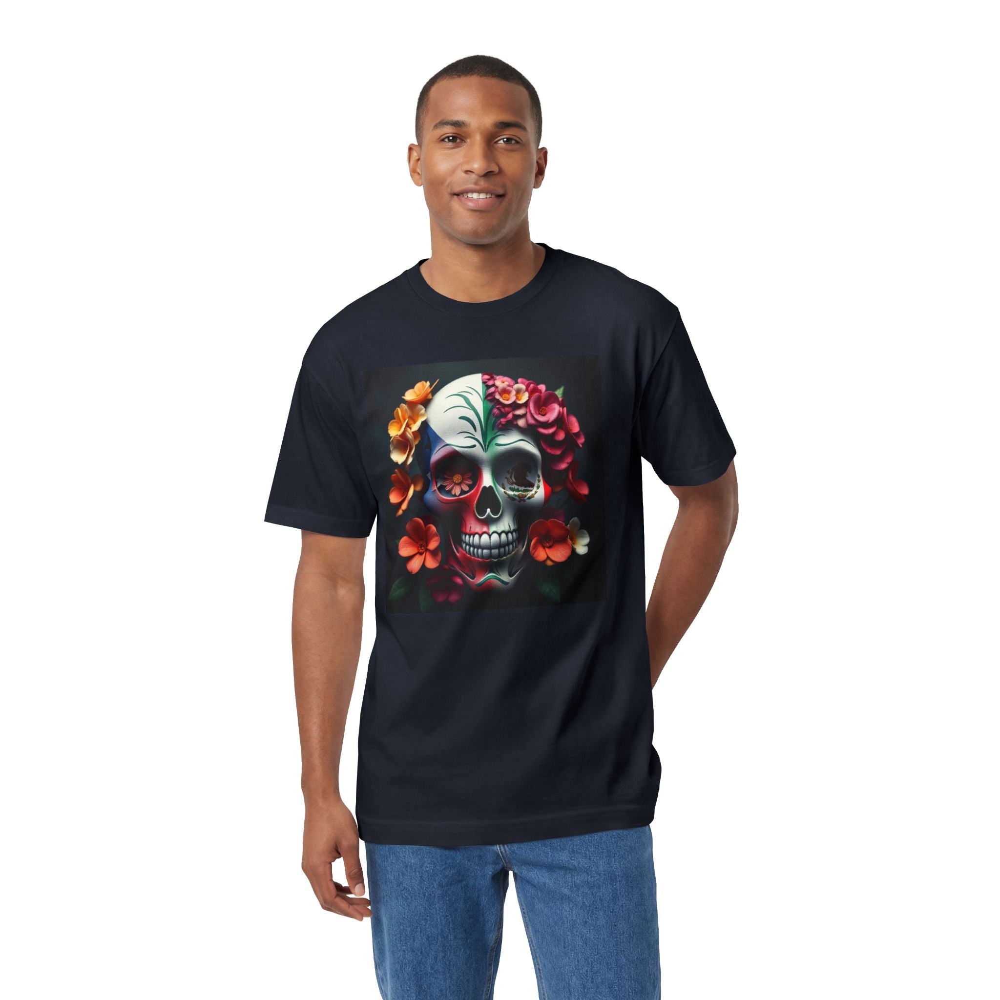 Floral Mexican / Puerto Rican Flag Design