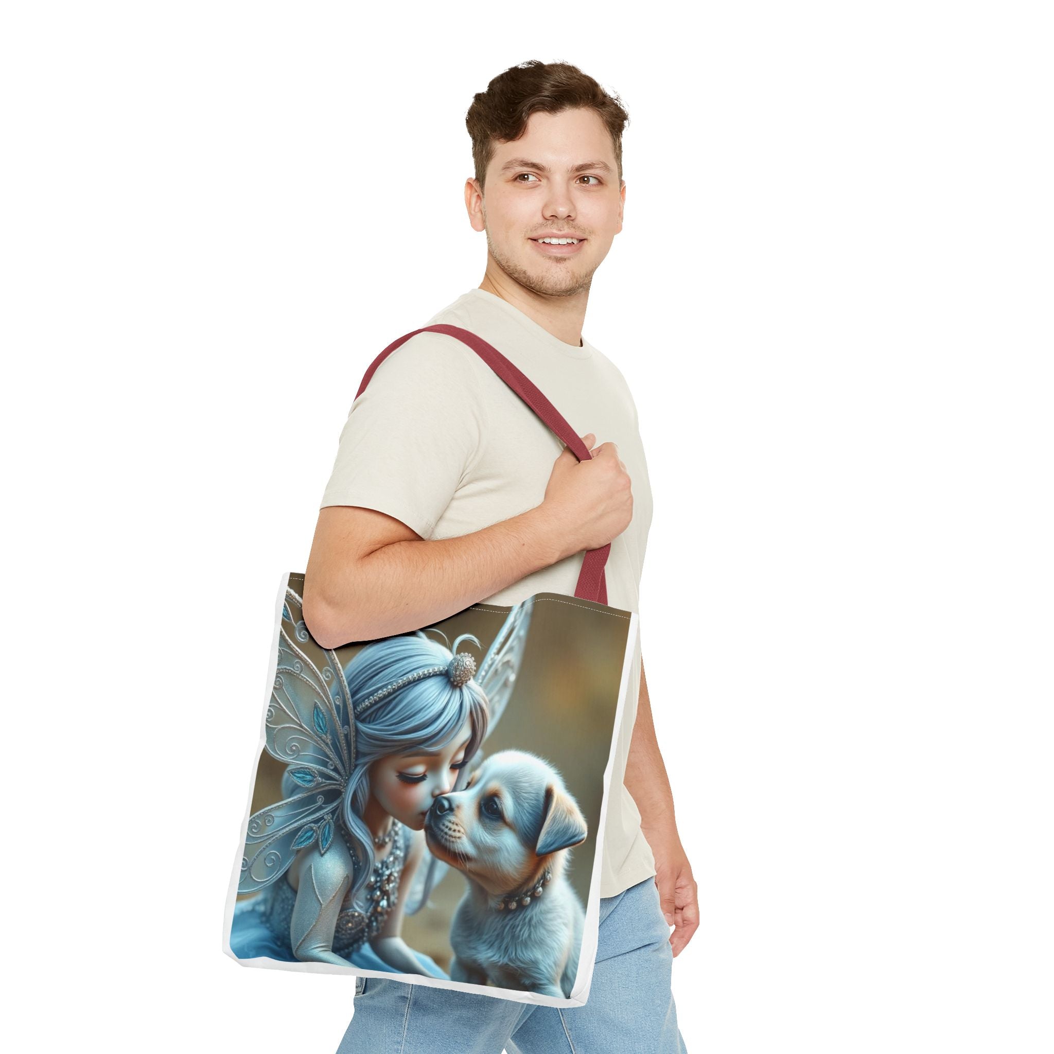 Magical Fairy Puppy Tote Bag – Fairy Portrait All-Over Print