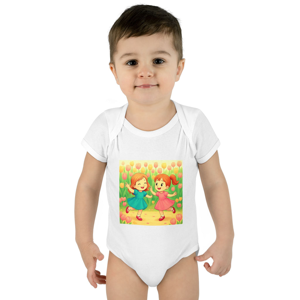 Baby Bodysuit — Spring Tulips Flowers
