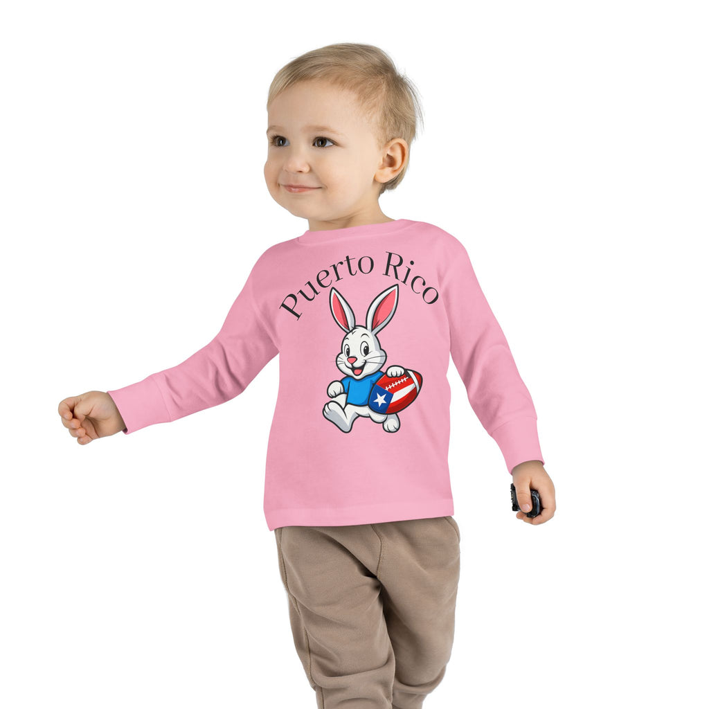 Benito Bowl Cartoon Toddler Long Sleeve Tee | USA Stars Stripes