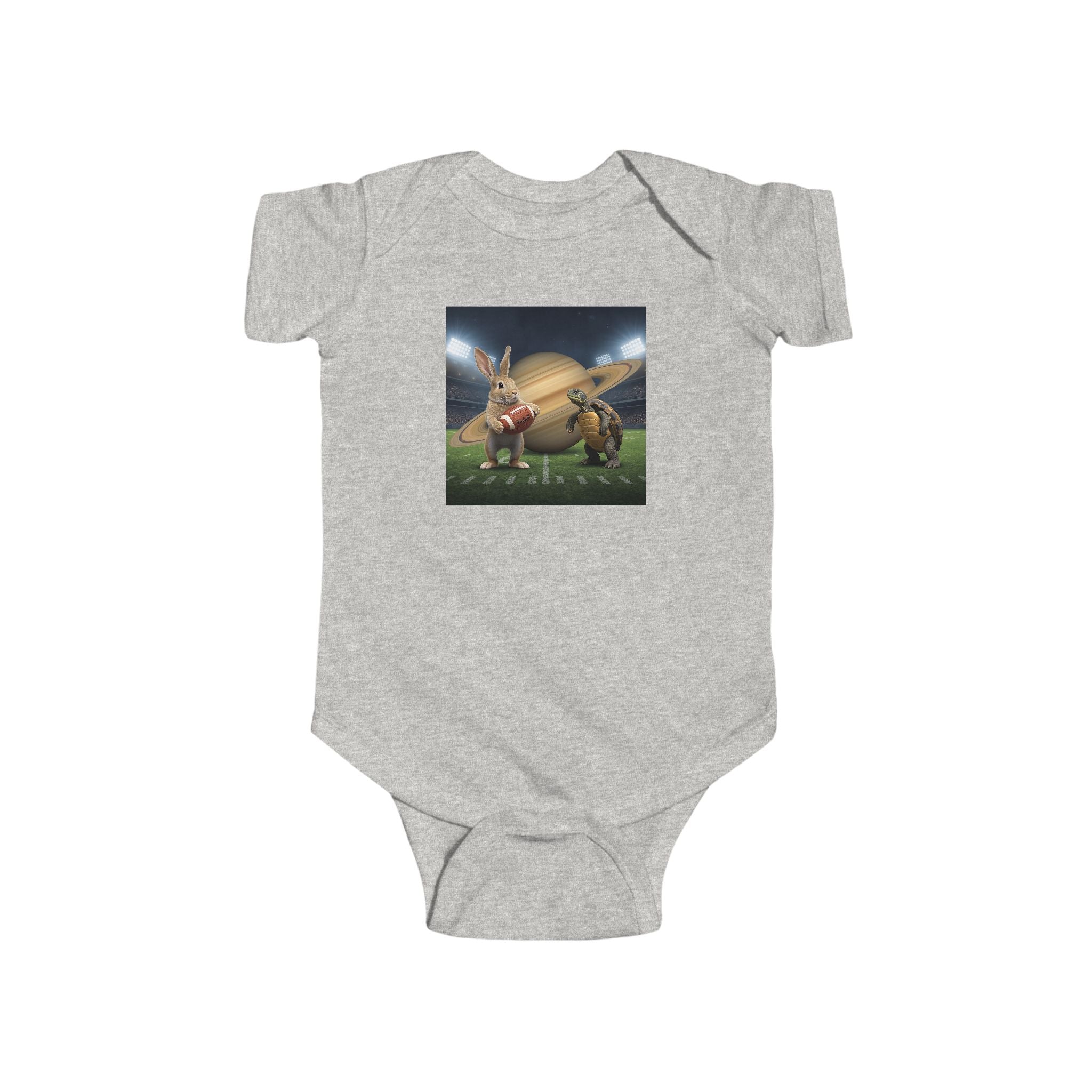 Baby Bodysuit — Cute Bunny & Turtle Playful Graphic