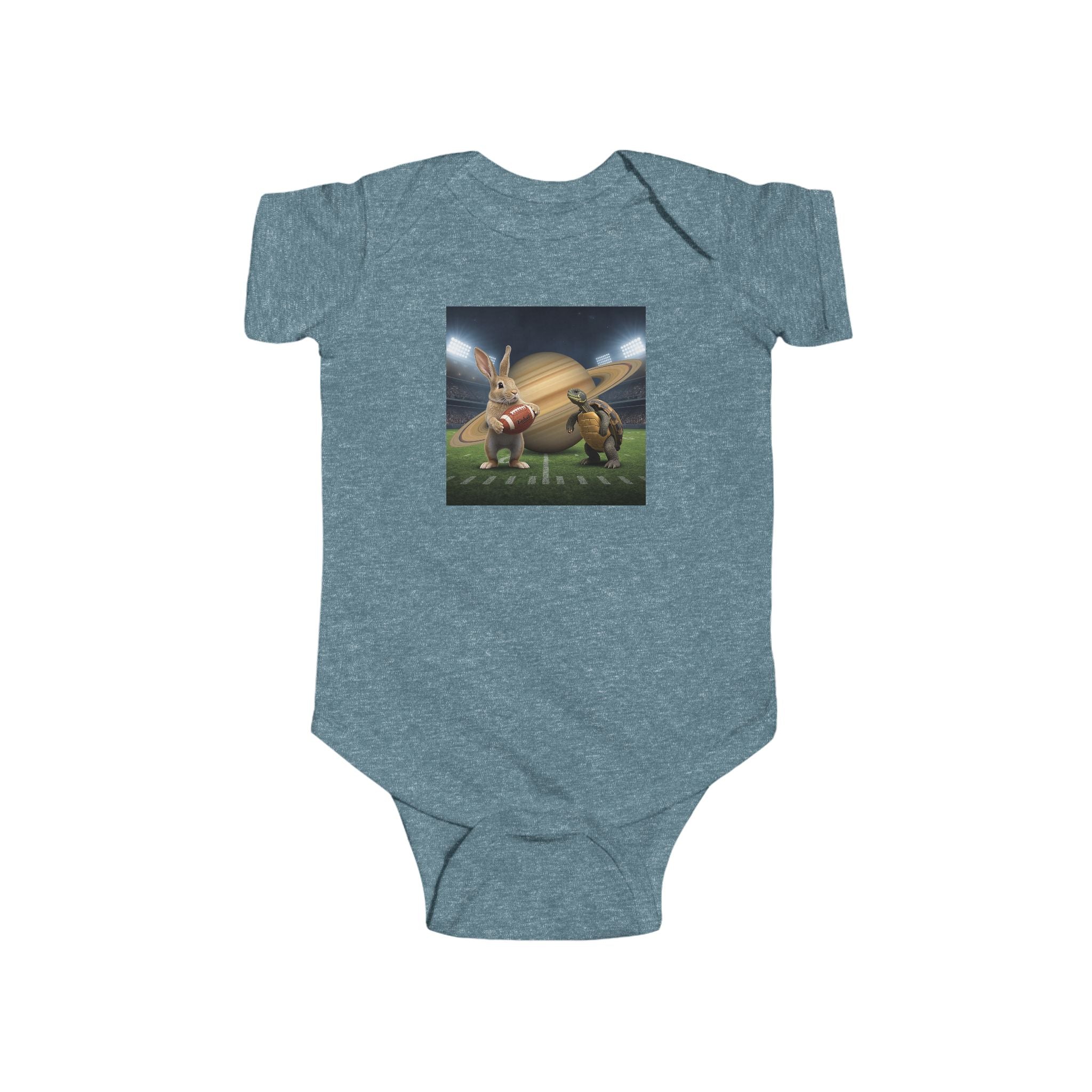 Baby Bodysuit — Cute Bunny & Turtle Playful Graphic