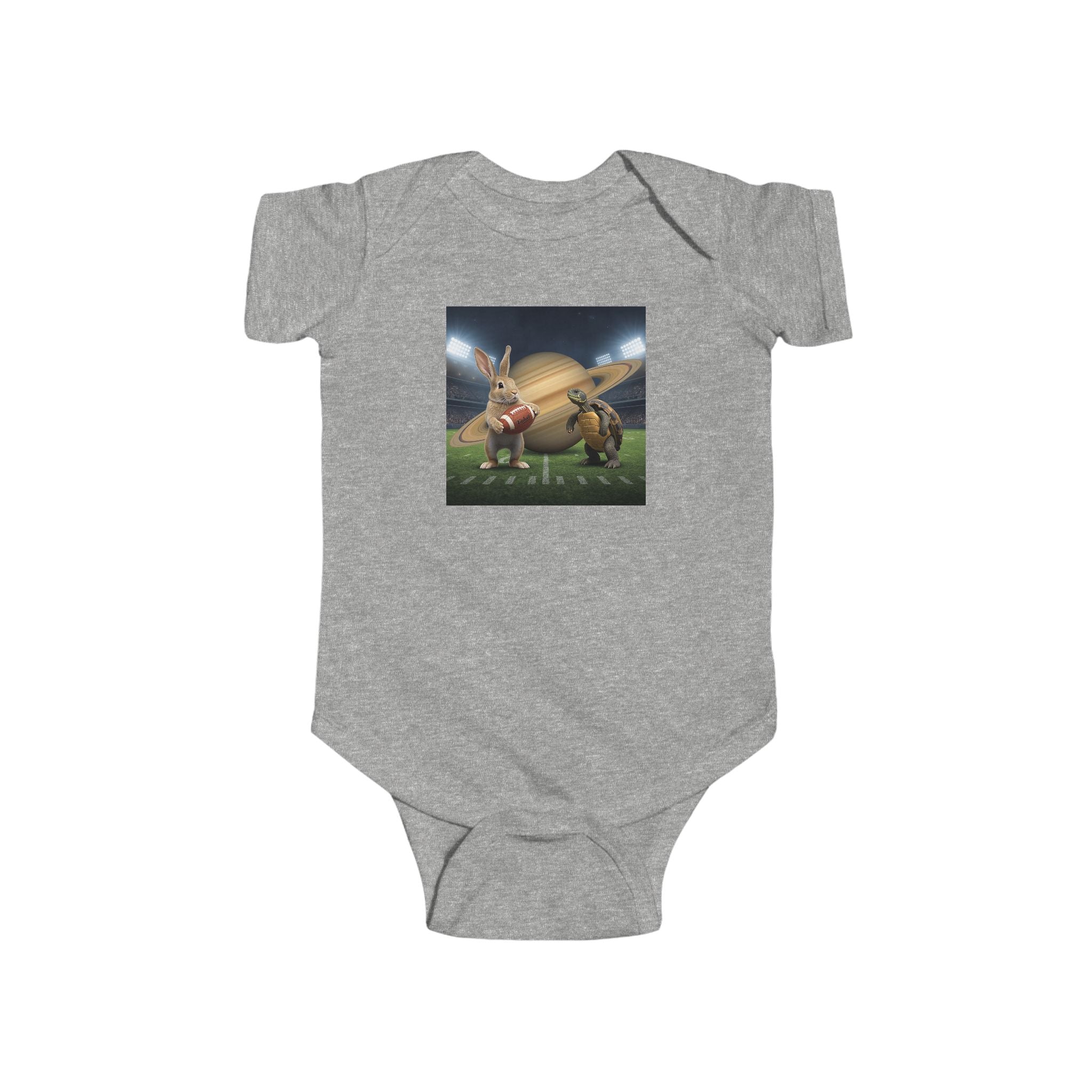 Baby Bodysuit — Cute Bunny & Turtle Playful Graphic