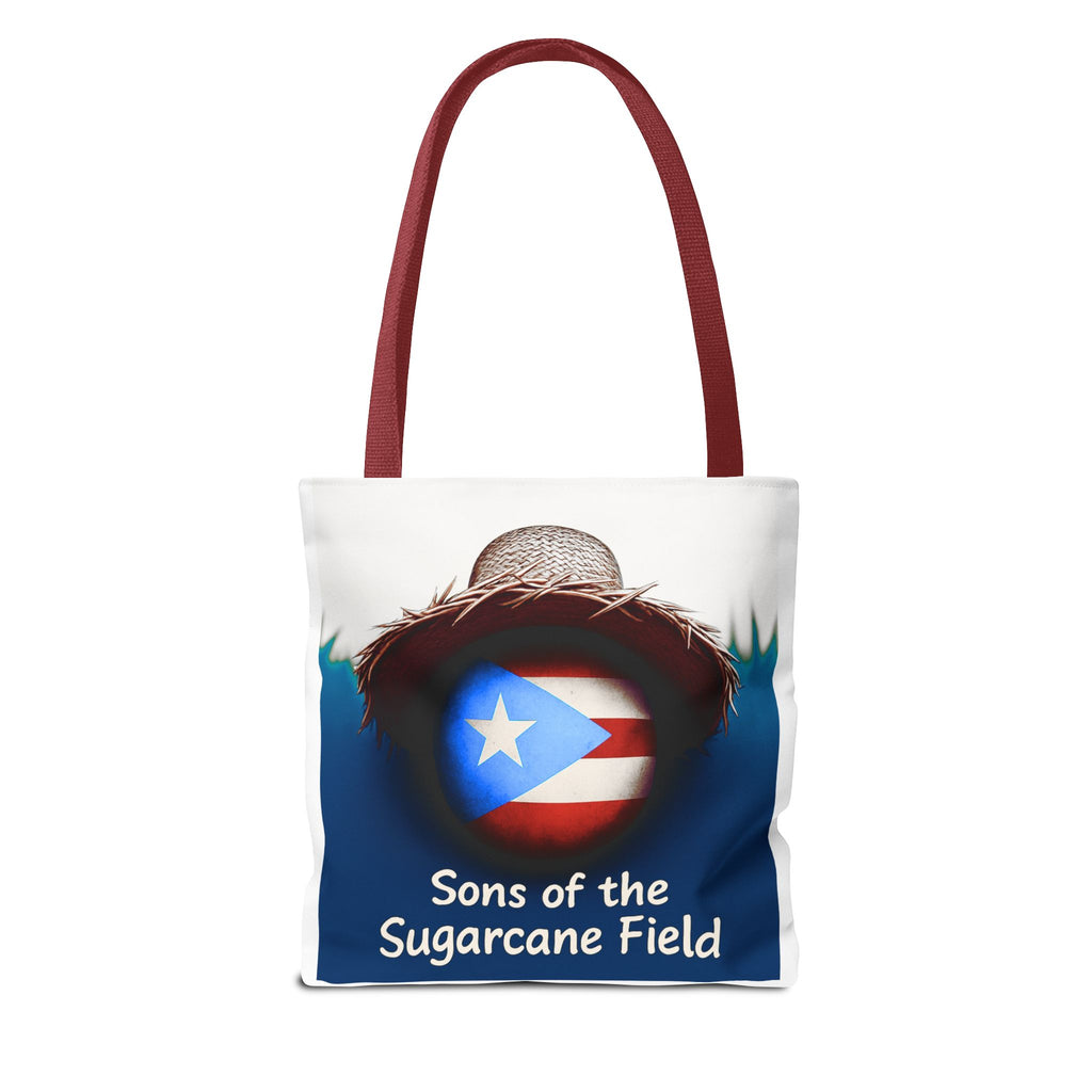 Sons of the Sugarcane Field Tote Bag — Puerto Rican Pride Straw Hat Design