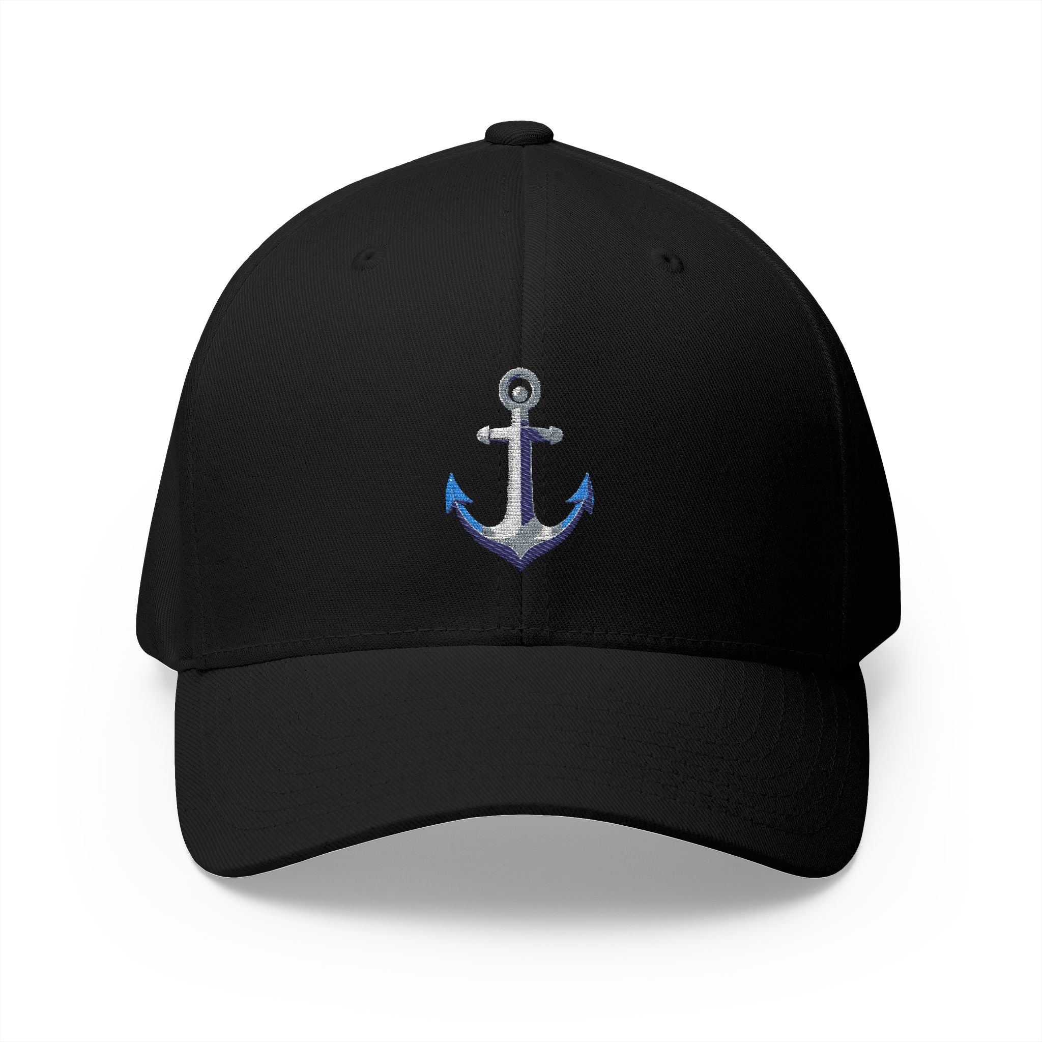Anchor - Nautical Embroidered Closed-Back Structured Cap