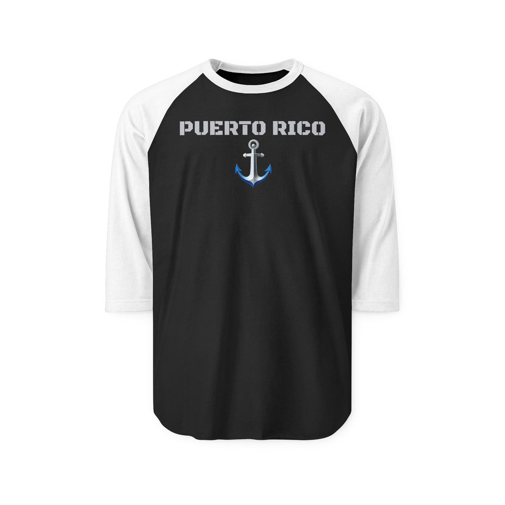 Puerto Rico Anchor Raglan Shirt — Nautical Baseball Tee