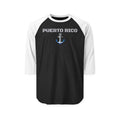 Puerto Rico Anchor Raglan Shirt — Nautical Baseball Tee