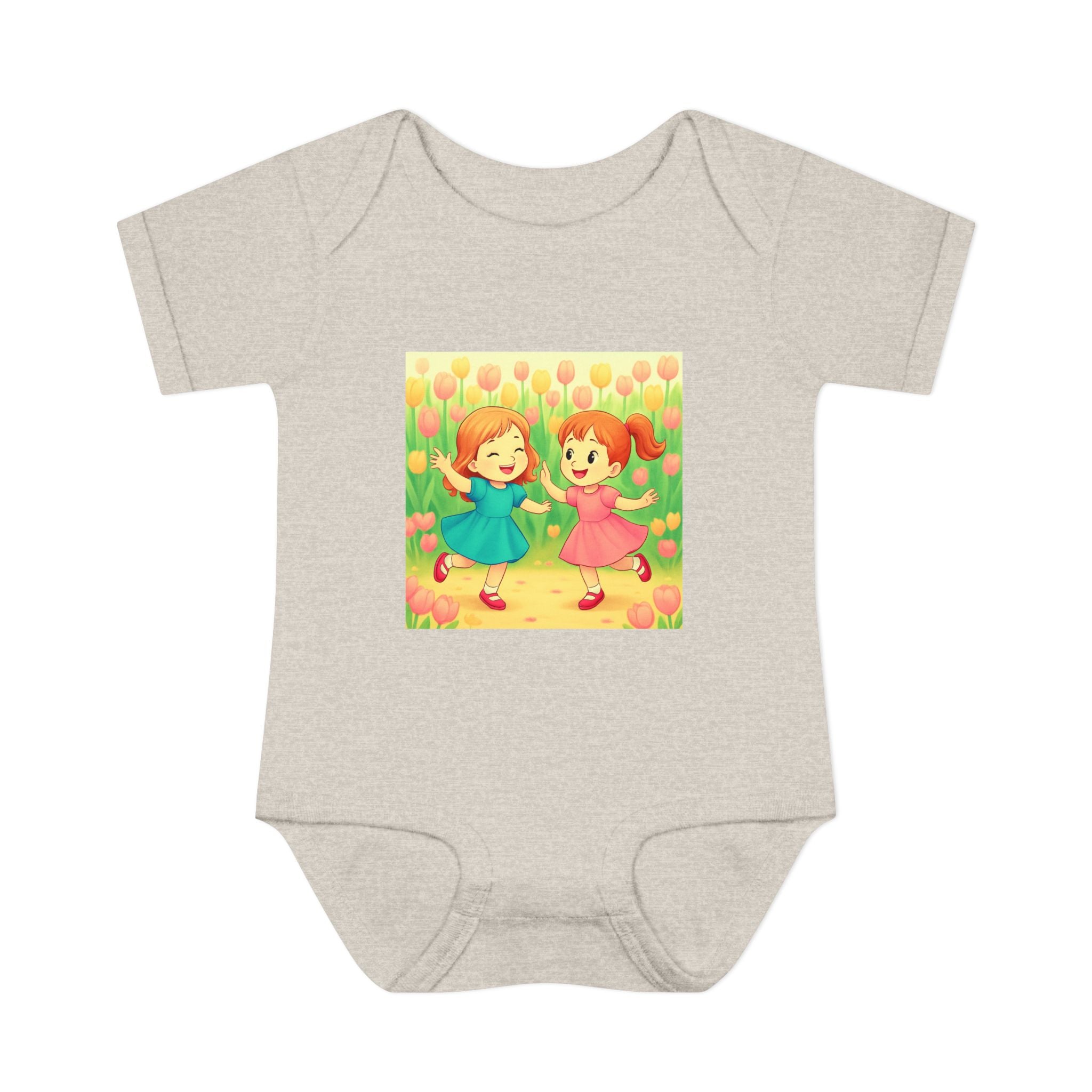Baby Bodysuit — Spring Tulips Flowers
