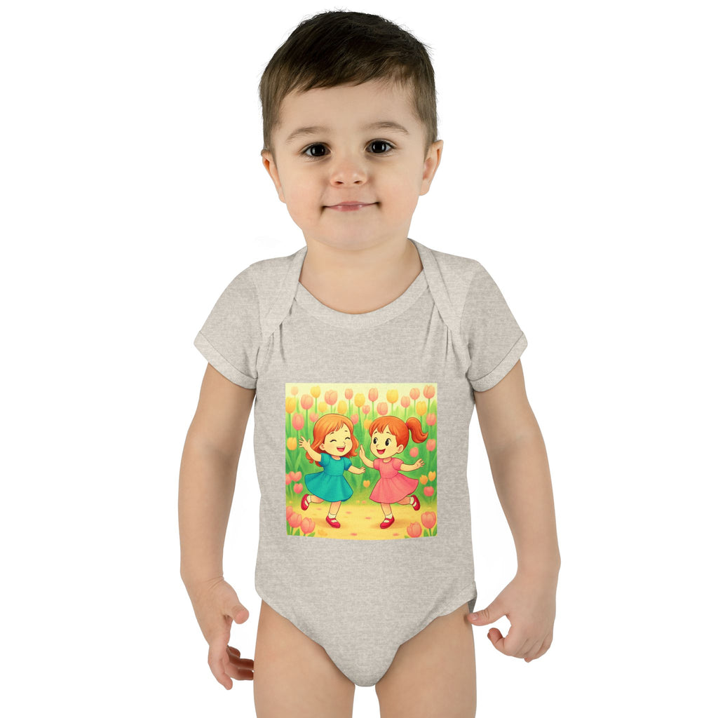 Baby Bodysuit — Spring Tulips Flowers