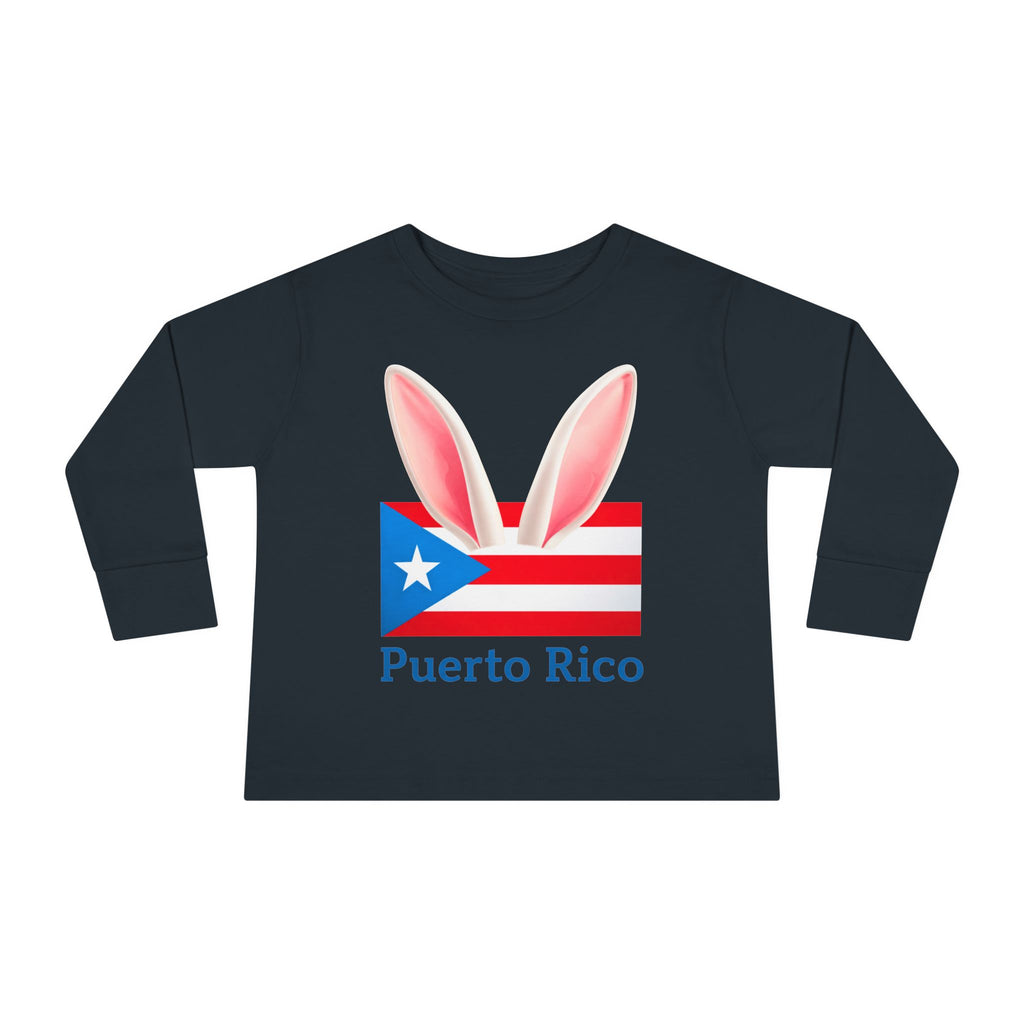 Puerto Rico Bunny Ears Toddler Long Sleeve Tee