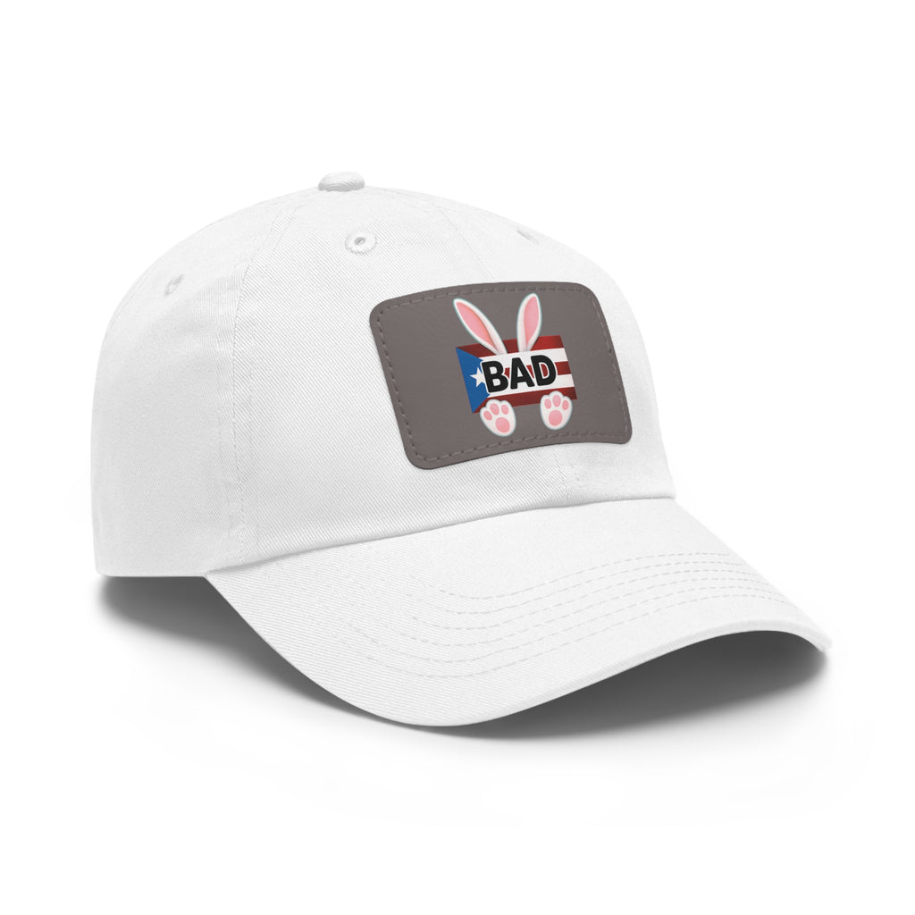 Dad Hat — "Puerto Rico Bunny" Leather Patch Baseball Cap