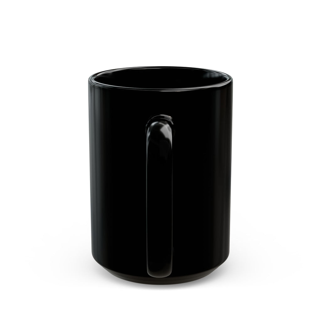 Caribbean Themed Black Ceramic Mug — Scenic Coffee Teacup (11oz, 15oz)