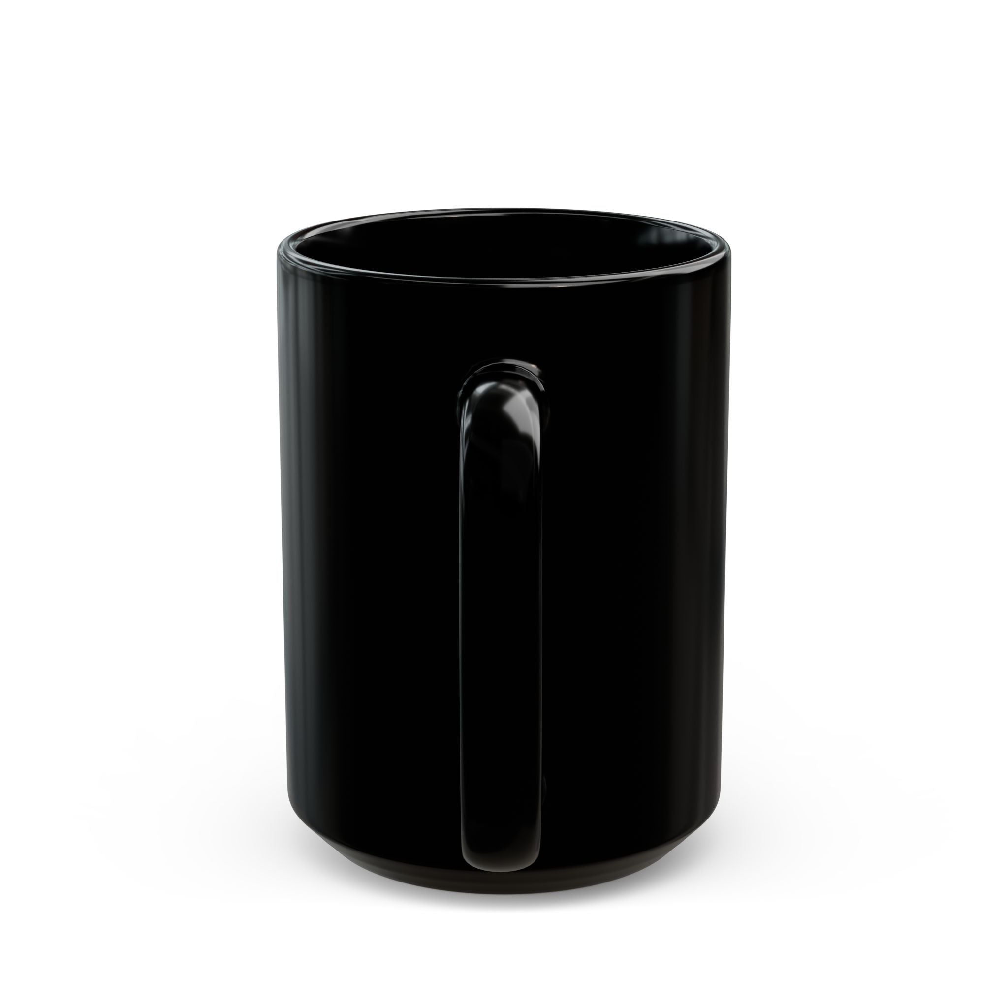 Caribbean Themed Black Ceramic Mug — Scenic Coffee Teacup (11oz, 15oz)