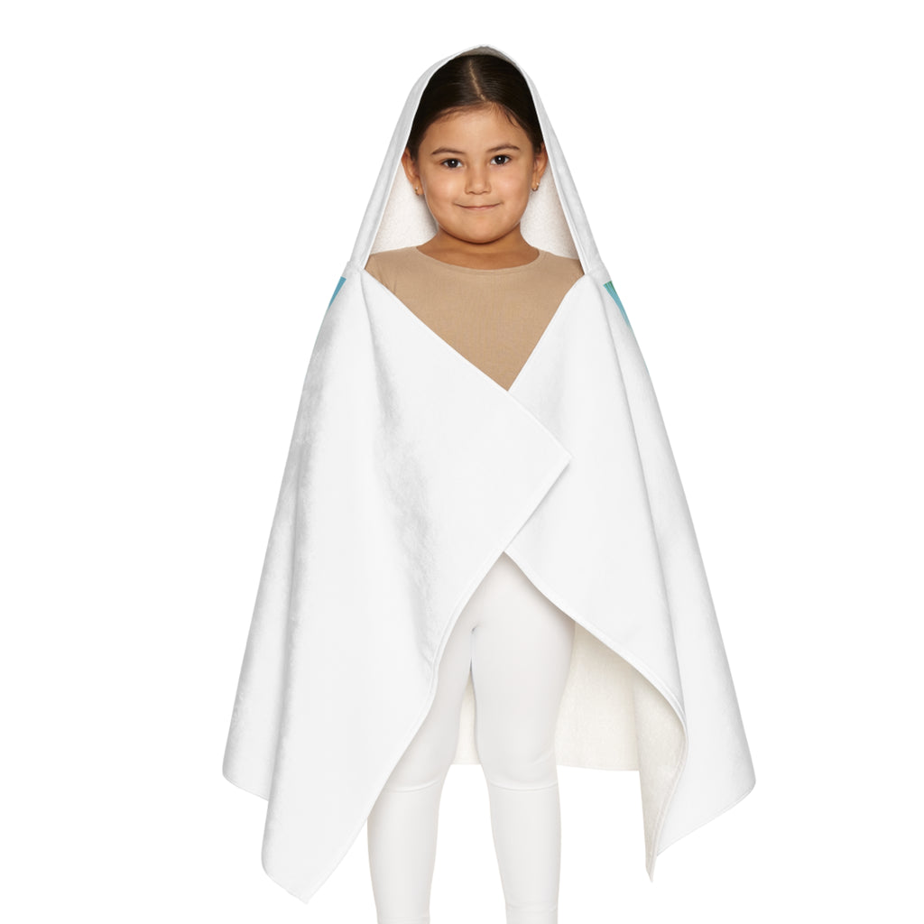 Youth Hooded Towel — Cute Bunny & Turtle Soccer Kids Beach Towel