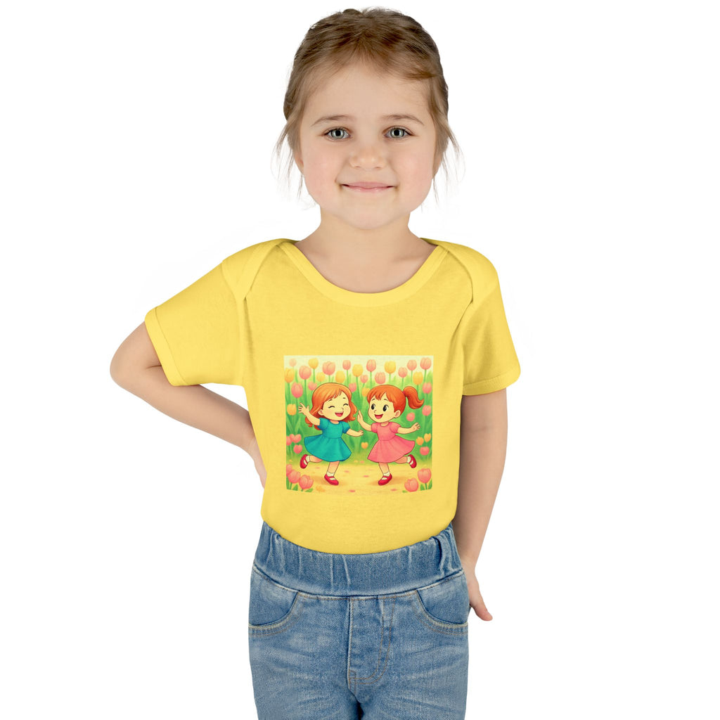 Baby Bodysuit — Spring Tulips Flowers